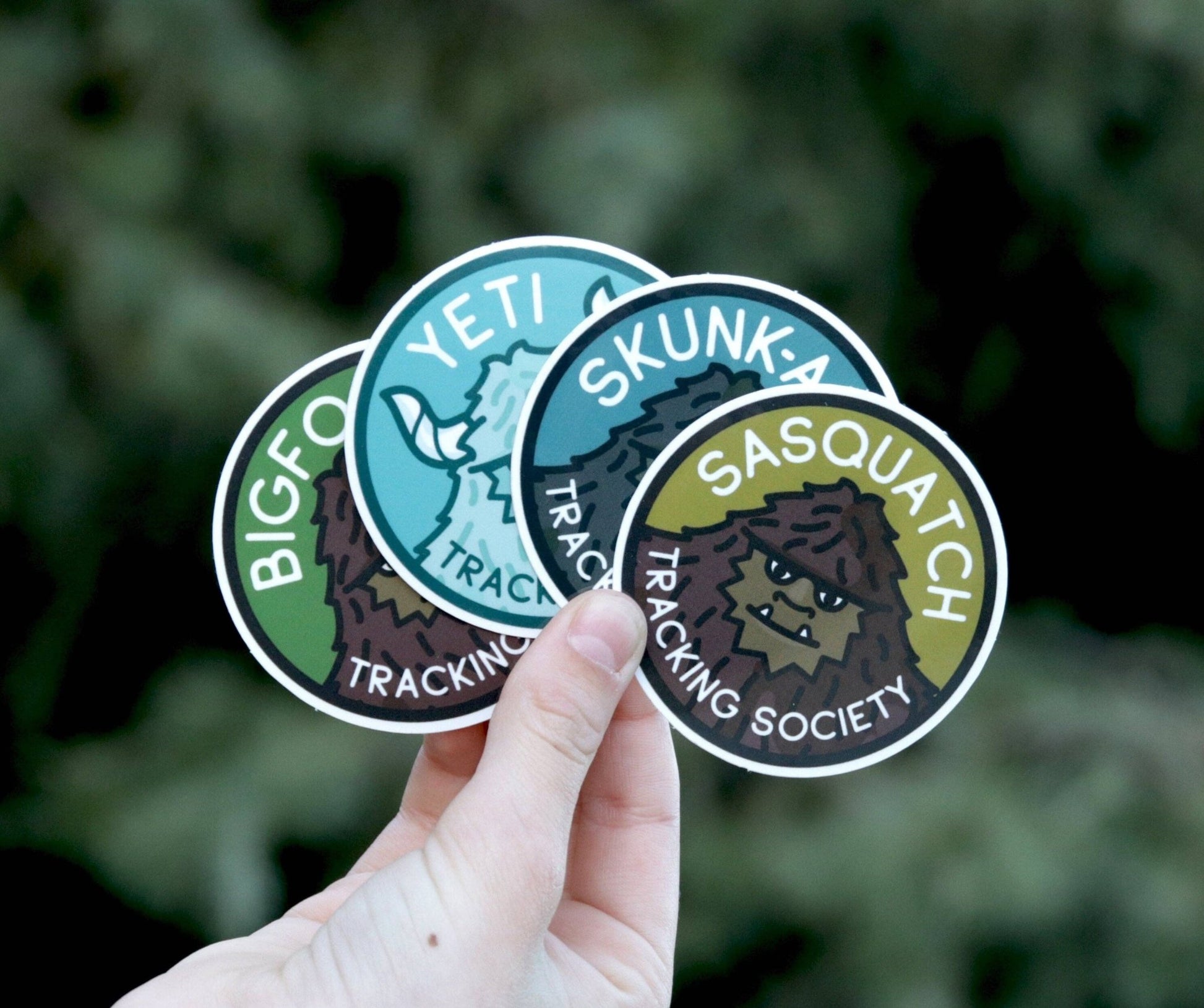 Bigfoot Tracking Society Sticker Set: Yeti, Skunk Ape - Wander Together Outfitters