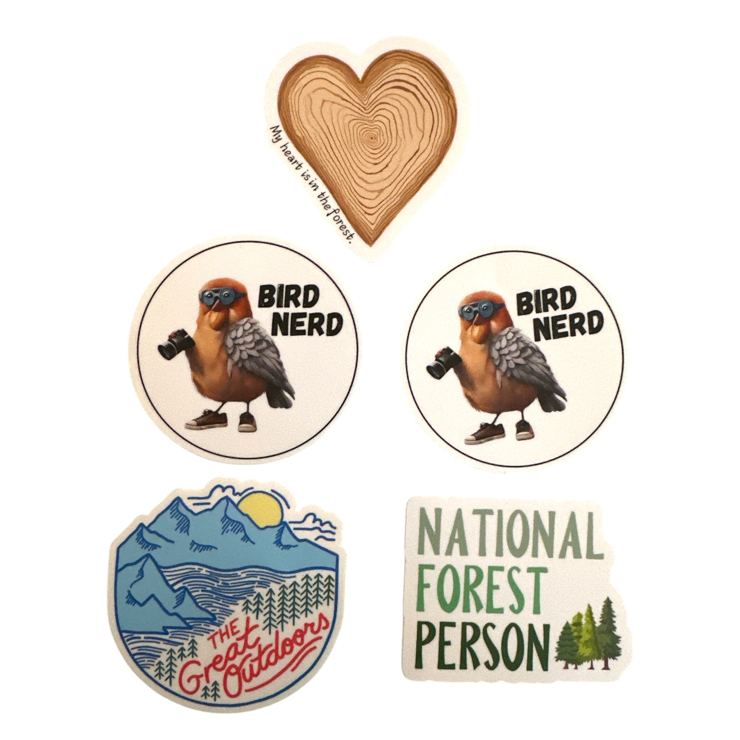 "Bird Nerd" Funny Round Vinyl Sticker - Wander Together Outfitters