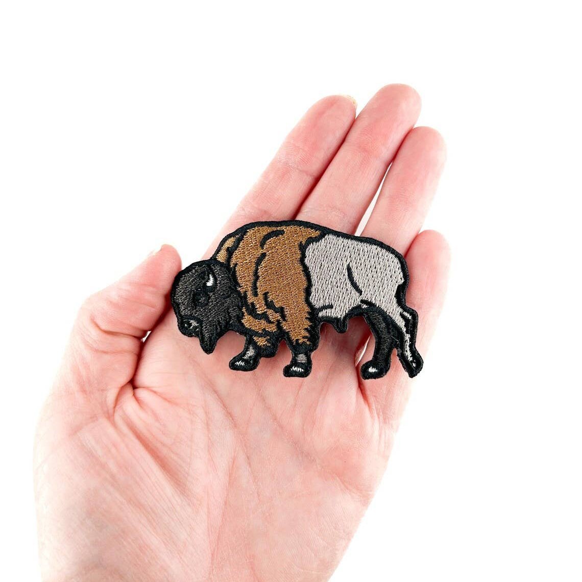 Bison Embroidered Iron On Patch for Hat Buffalo Nature Park - Wander Together Outfitters