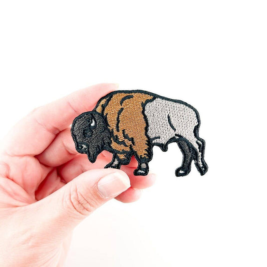 Bison Embroidered Iron On Patch for Hat Buffalo Nature Park - Wander Together Outfitters