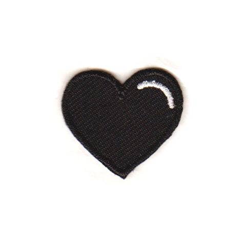 Black Heart Embroidered Sticker Patch - Wander Together Outfitters