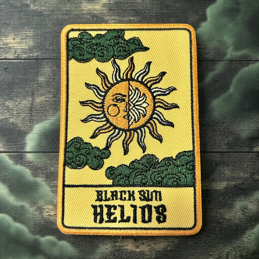 Black Sun Helios Tarot Iron On Patch - Wander Together Outfitters