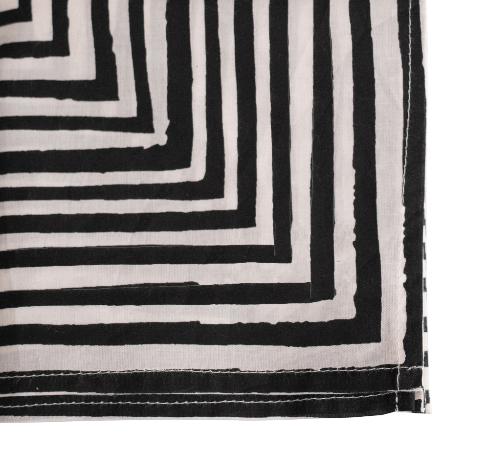 Black & White Unisex “Sammie B" Bandana No.34 - Wander Together Outfitters