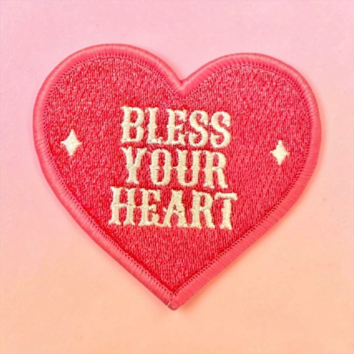 “Bless Your Heart” Embroidered Iron On Patch - Wander Together Outfitters
