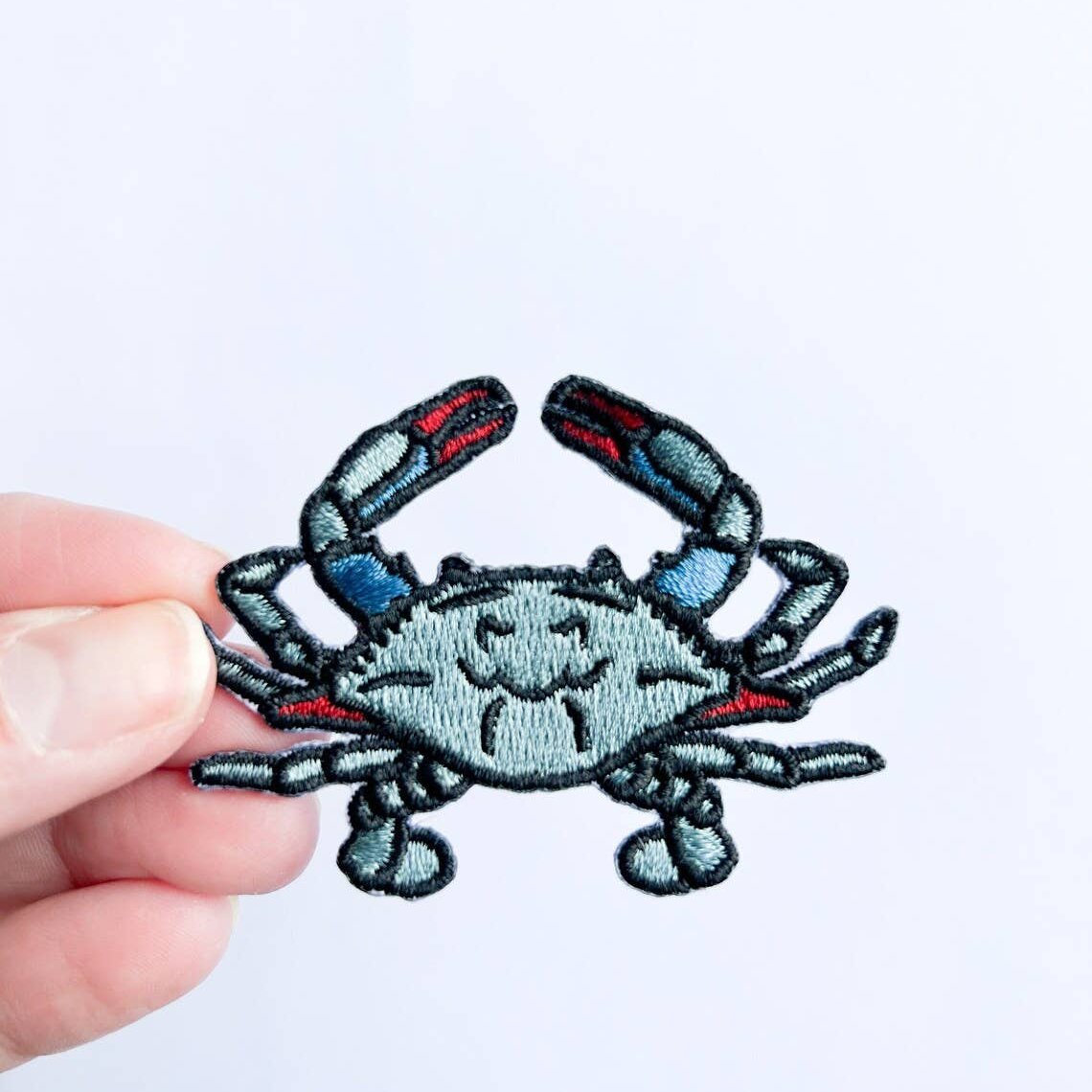Blue Crab Iron On Sew On Embroidered Patch - Wander Together Outfitters