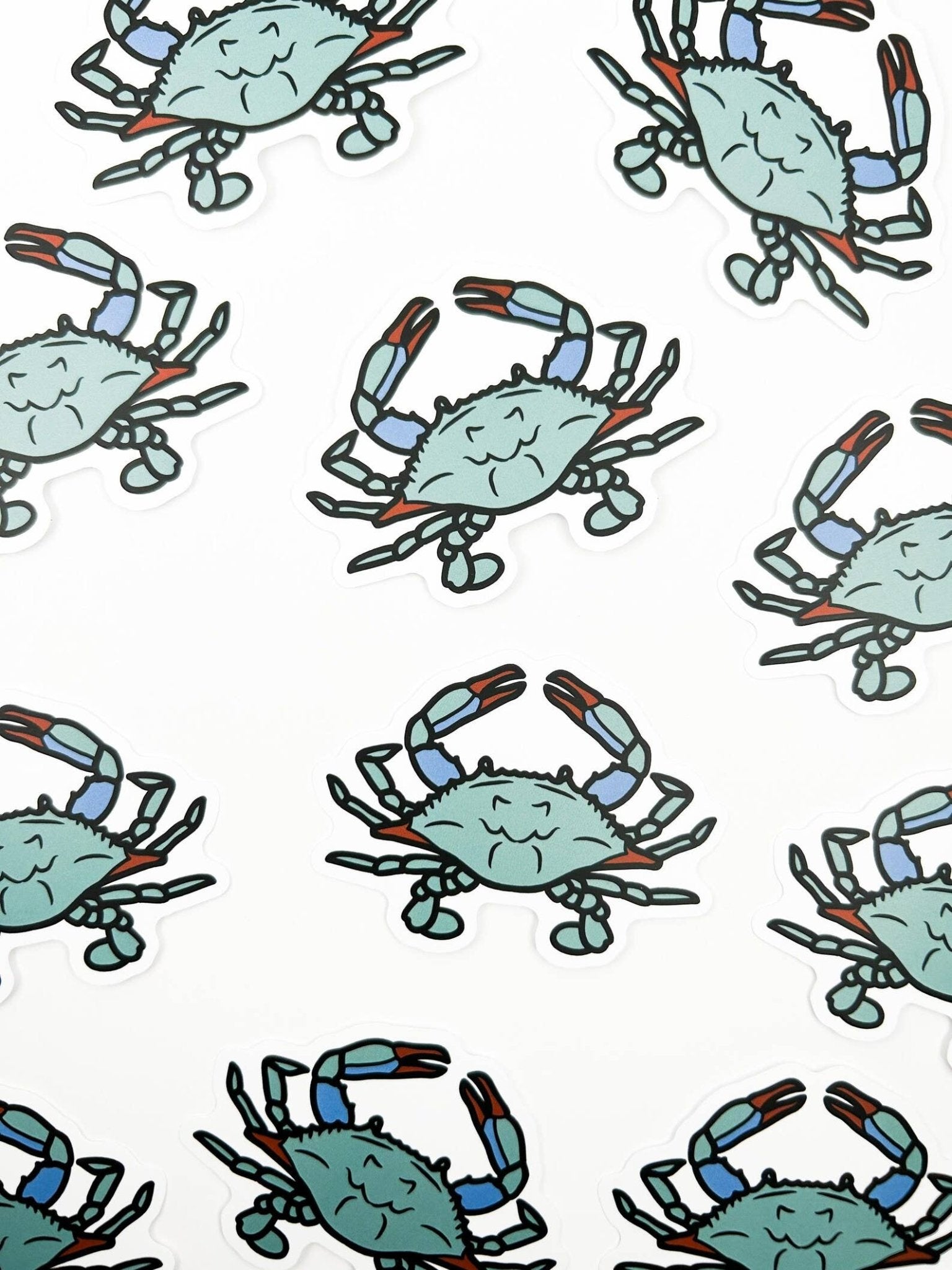 Blue Crab Sticker Coastal Vinyl Sticker Decal - Wander Together Outfitters