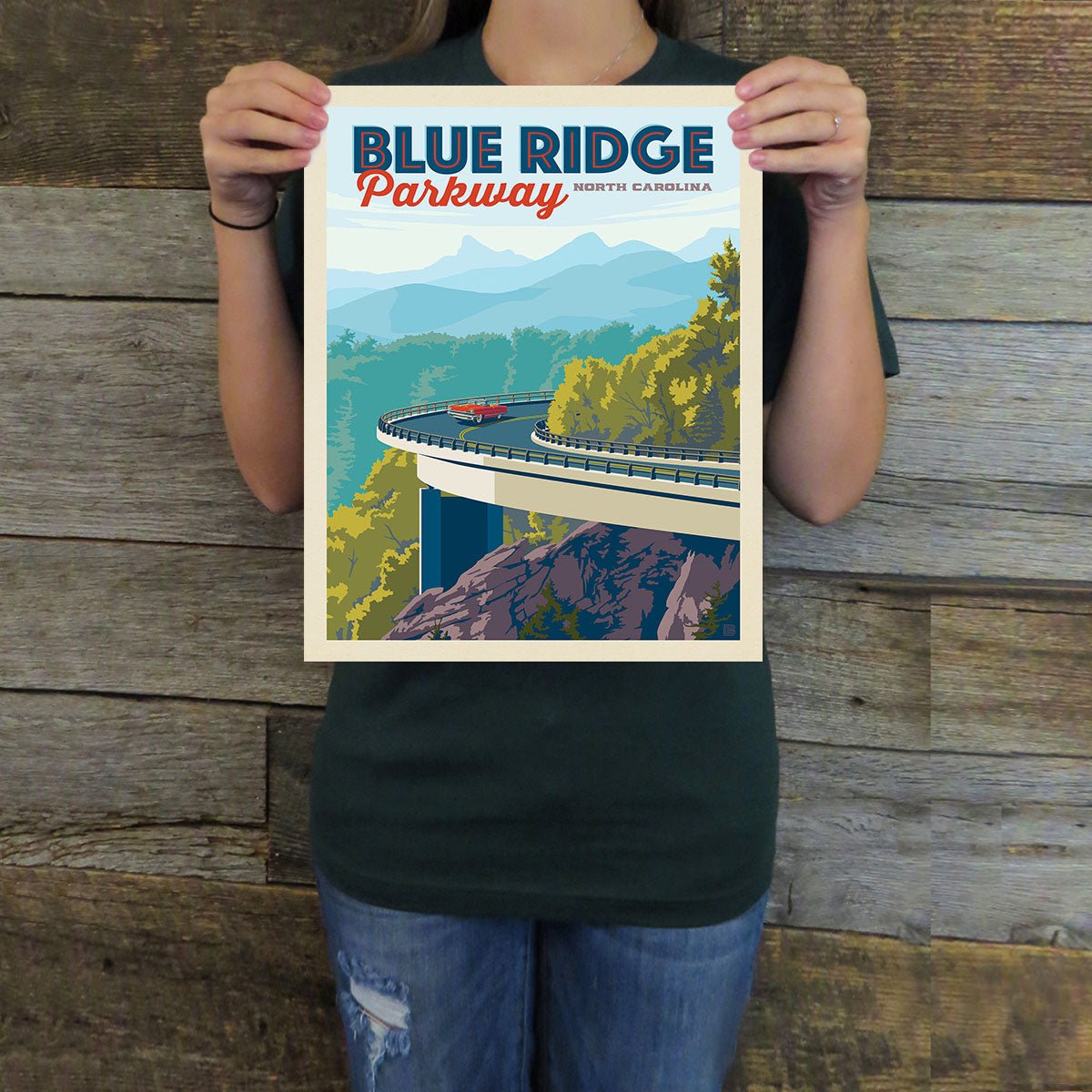 Blue Ridge Parkway: Linn Cove Viaduct (American Travel) Art Print - Wander Together Outfitters
