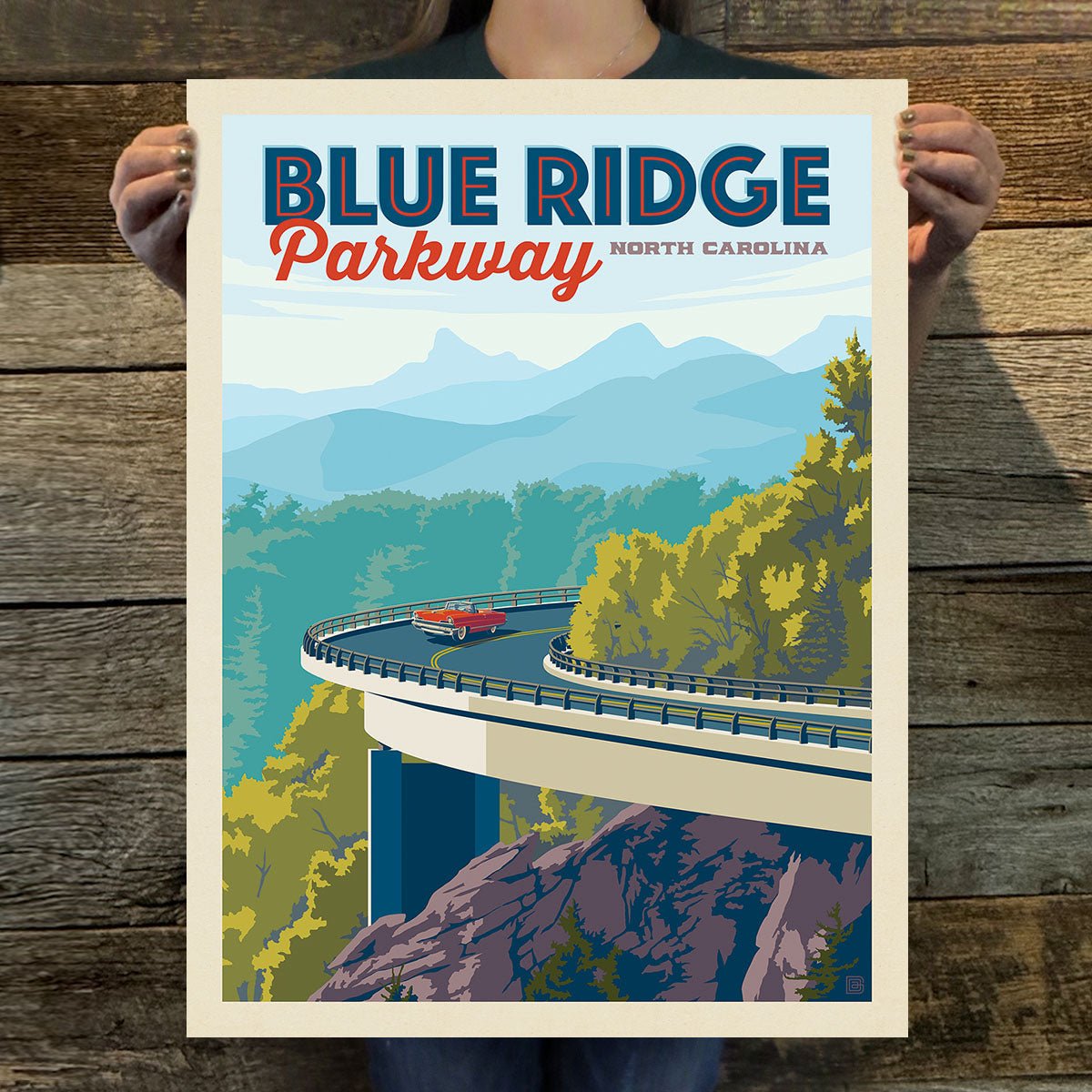 Blue Ridge Parkway: Linn Cove Viaduct (American Travel) Art Print - Wander Together Outfitters