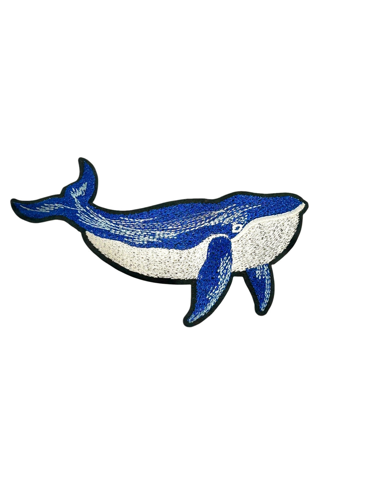 Blue Whale Embroidered Large Iron On Patch - Wander Together Outfitters