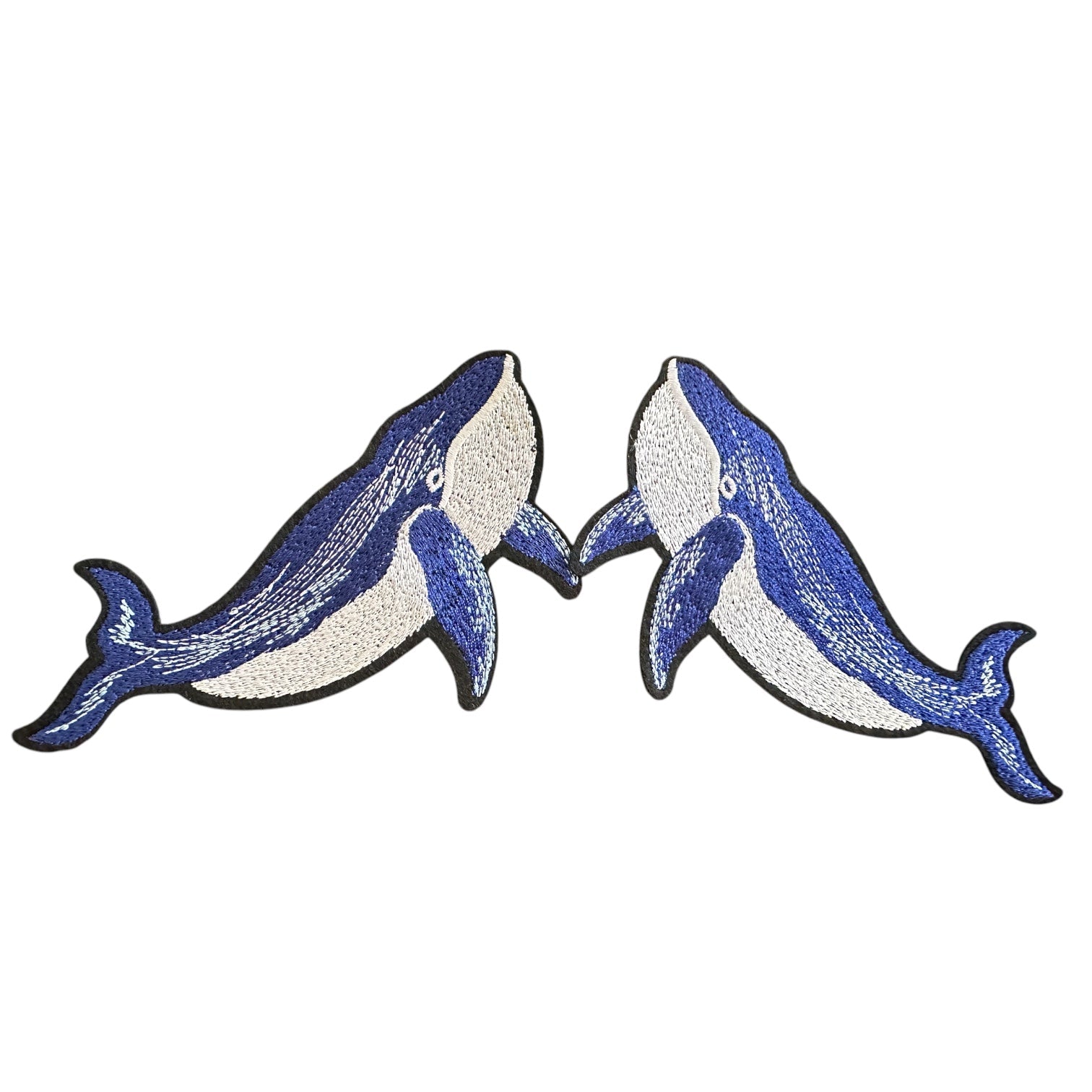 Blue Whale Embroidered Large Iron On Patch - Wander Together Outfitters