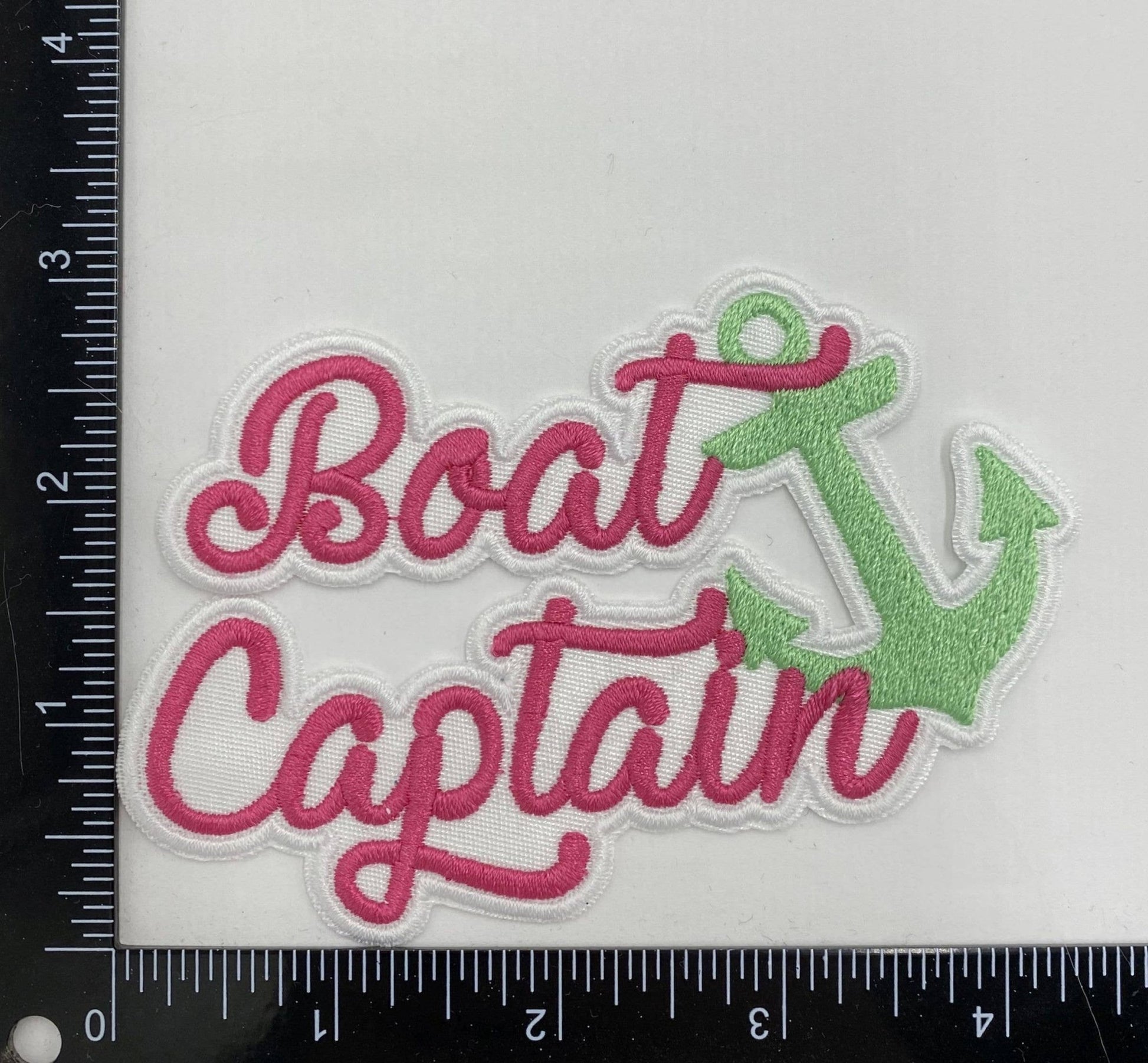 "Boat Captain" Embroidered Iron On Patch - Wander Together Outfitters