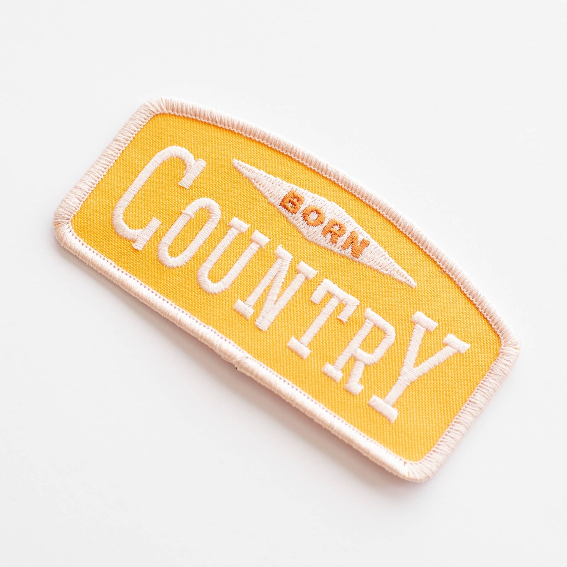 "Born Country" Embroidered Iron On Patch - Wander Together Outfitters