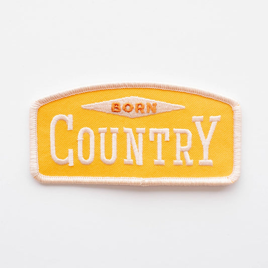 "Born Country" Embroidered Iron On Patch - Wander Together Outfitters