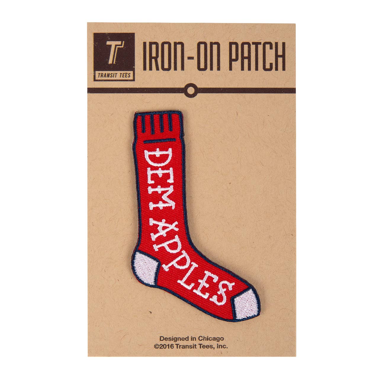 Boston "Dem Apples" Baseball Red Sock Iron On Patch - Wander Together Outfitters