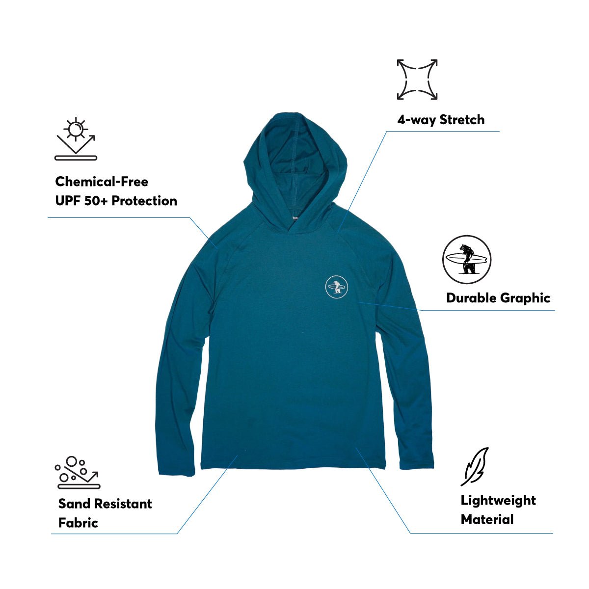Breakers UPF50+ Sand - Resistant Hoodie - Wander Together Outfitters