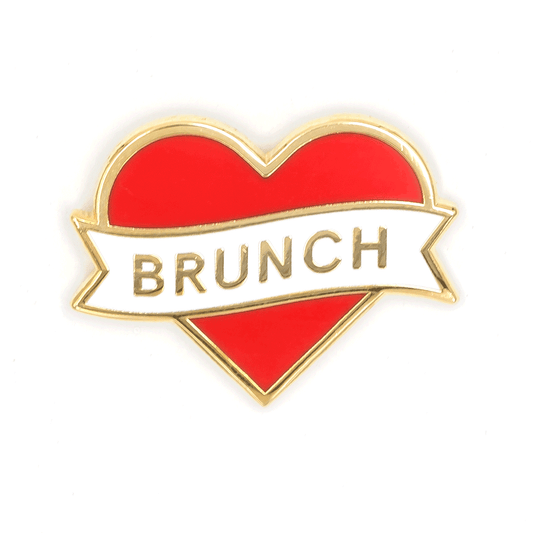 "Brunch" Heart Enamel Pin - Wander Together Outfitters