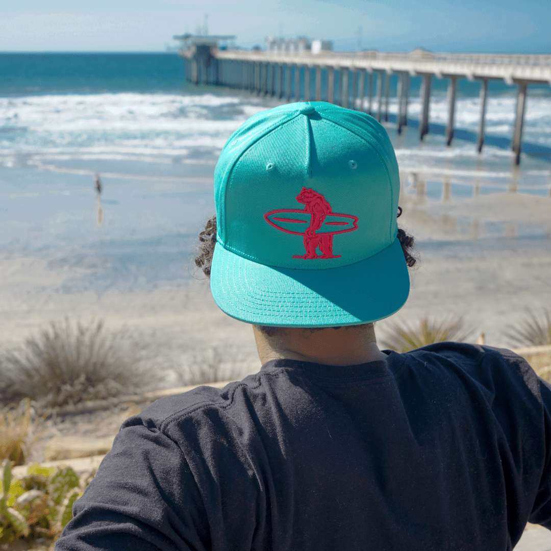 Brutus Connect Snapback Hat - California Bear Flat Brim Hat - Wander Together Outfitters