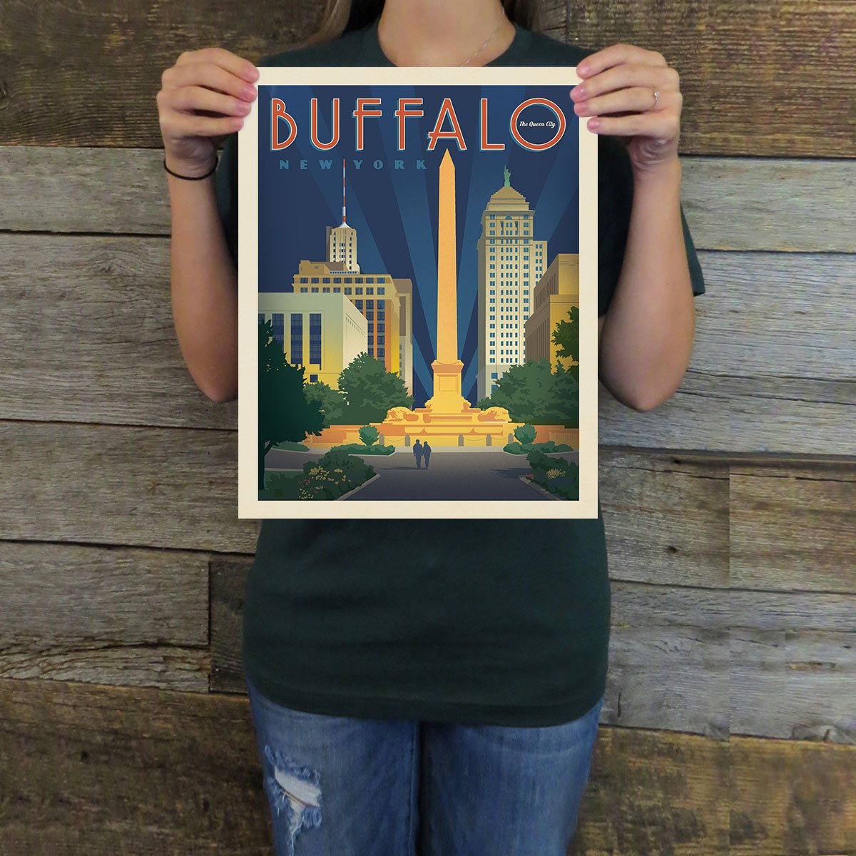 Buffalo, NY (American Travel) Art Print - Wander Together Outfitters