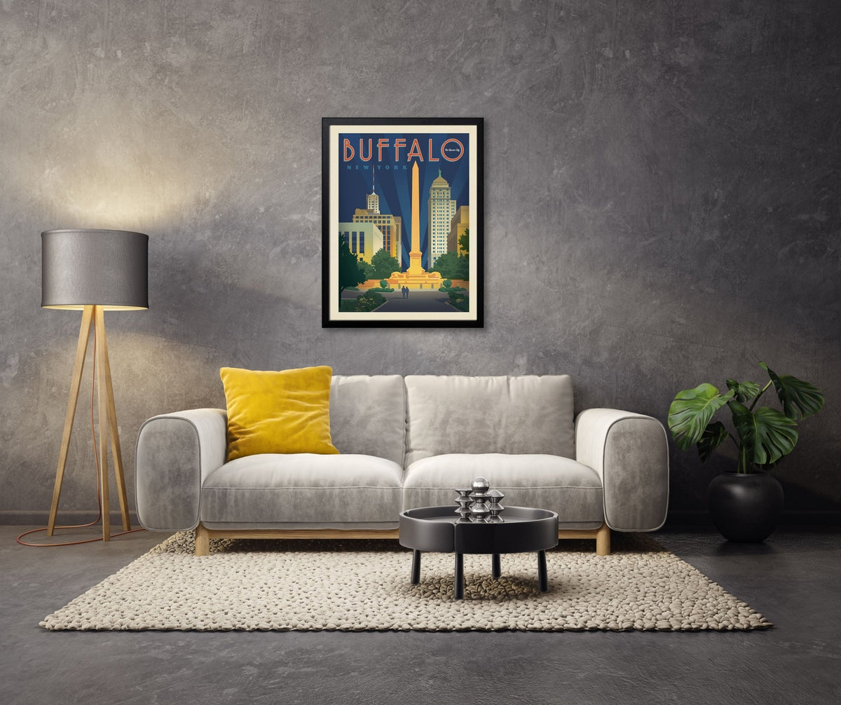 Buffalo, NY (American Travel) Art Print - Wander Together Outfitters