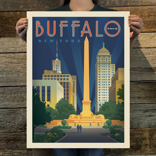 Buffalo, NY (American Travel) Art Print - Wander Together Outfitters