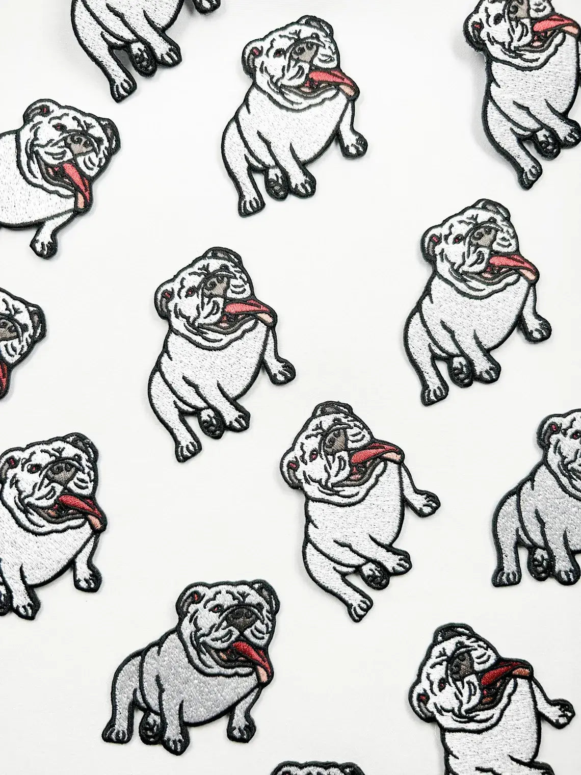 Bulldog Embroidered Iron On Dog Patch - Wander Together Outfitters