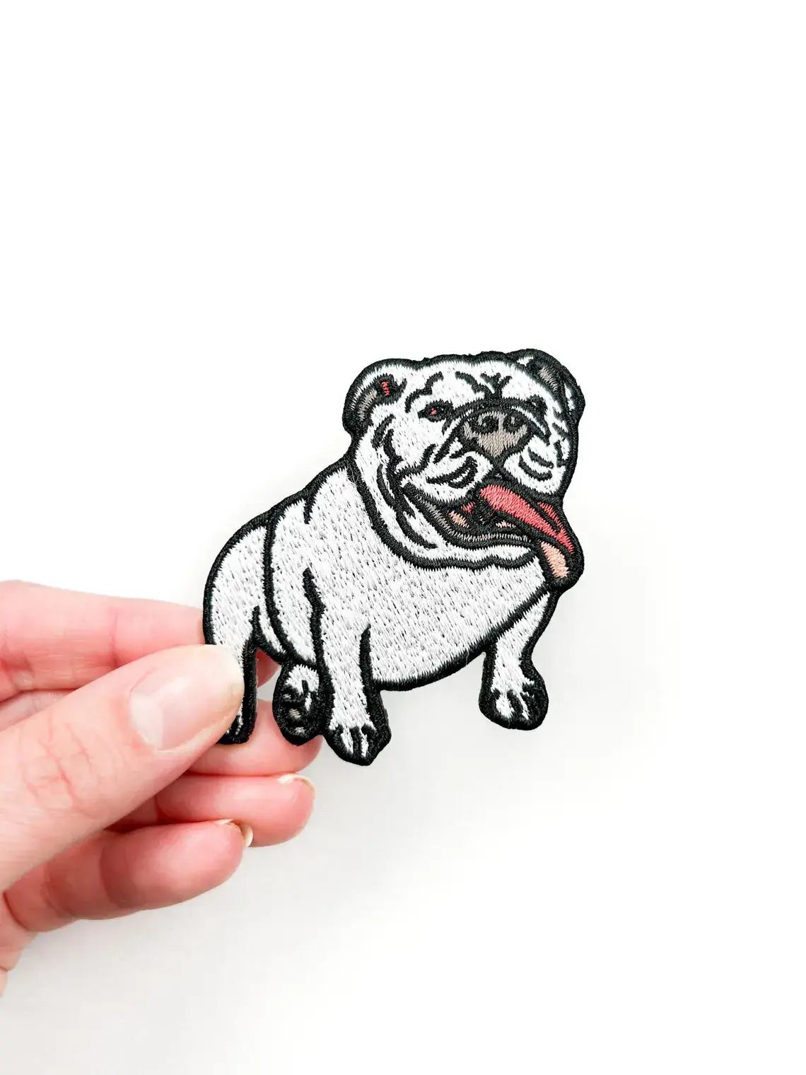 Bulldog Embroidered Iron On Dog Patch - Wander Together Outfitters