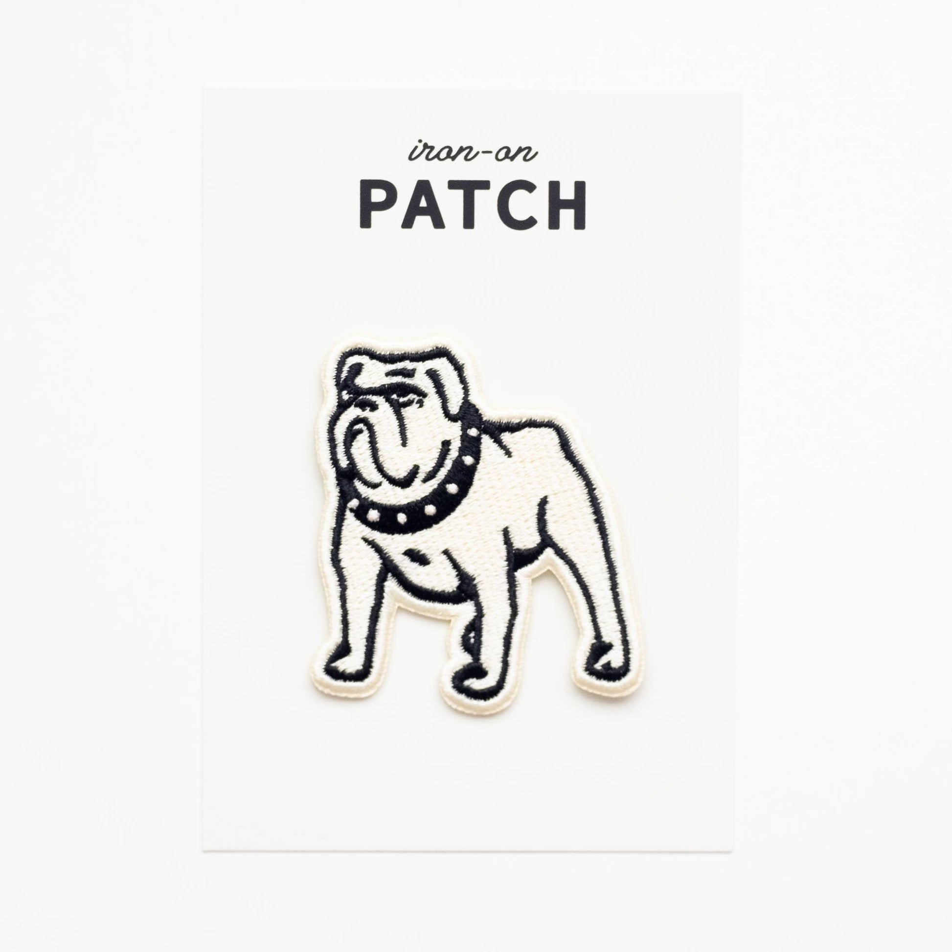 Bulldog Embroidered Iron on Patch - Wander Together Outfitters