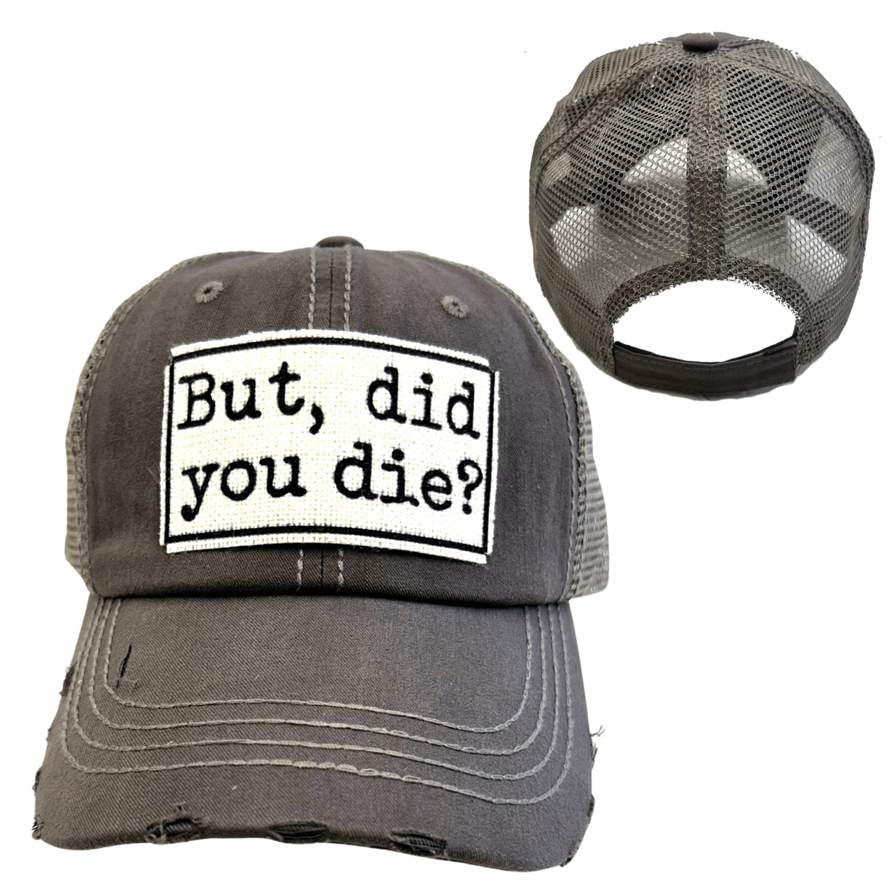 "But Did You Die" Unisex Distressed Cap - Wander Together Outfitters