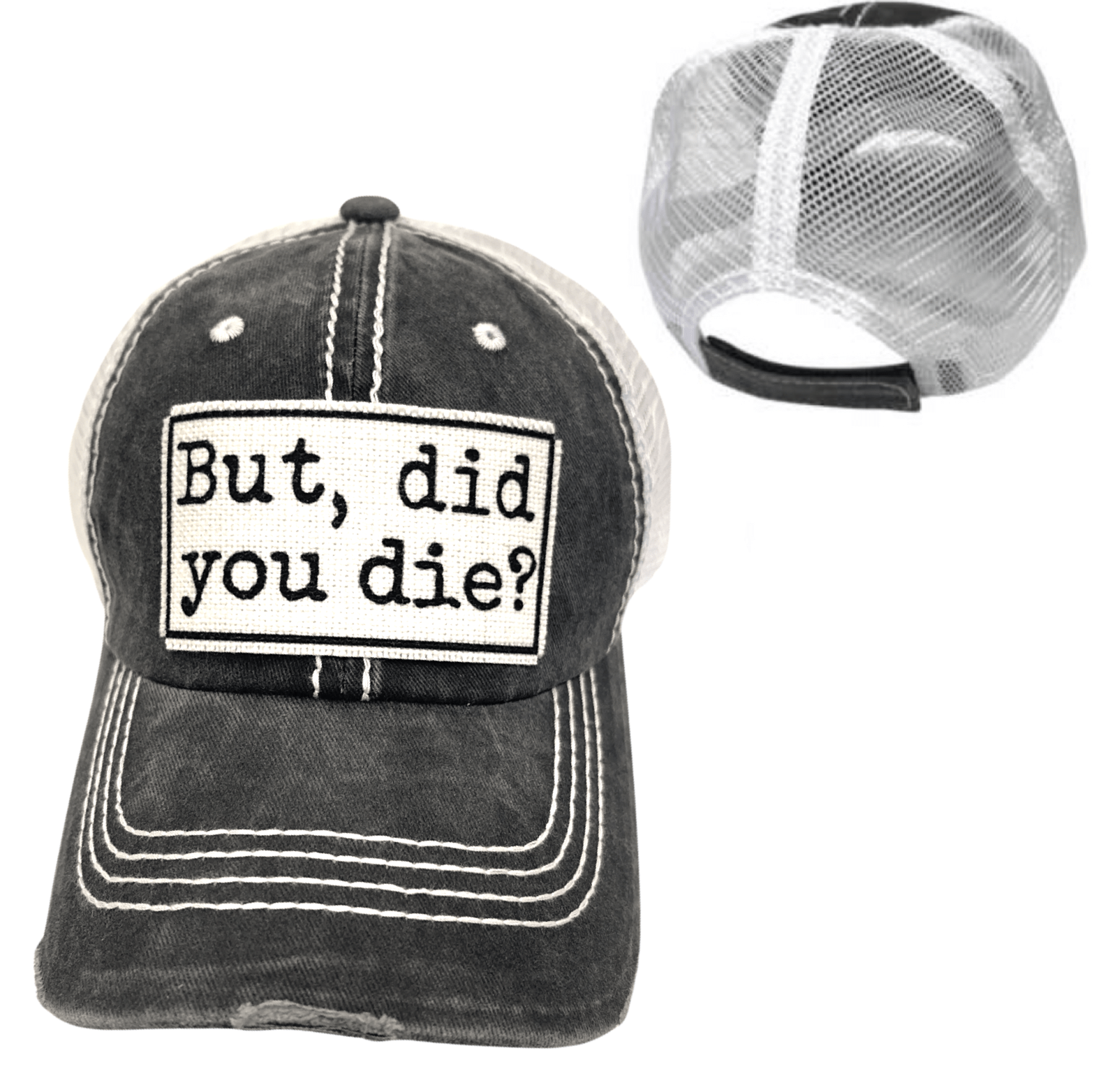 "But Did You Die" Unisex Distressed Cap - Wander Together Outfitters