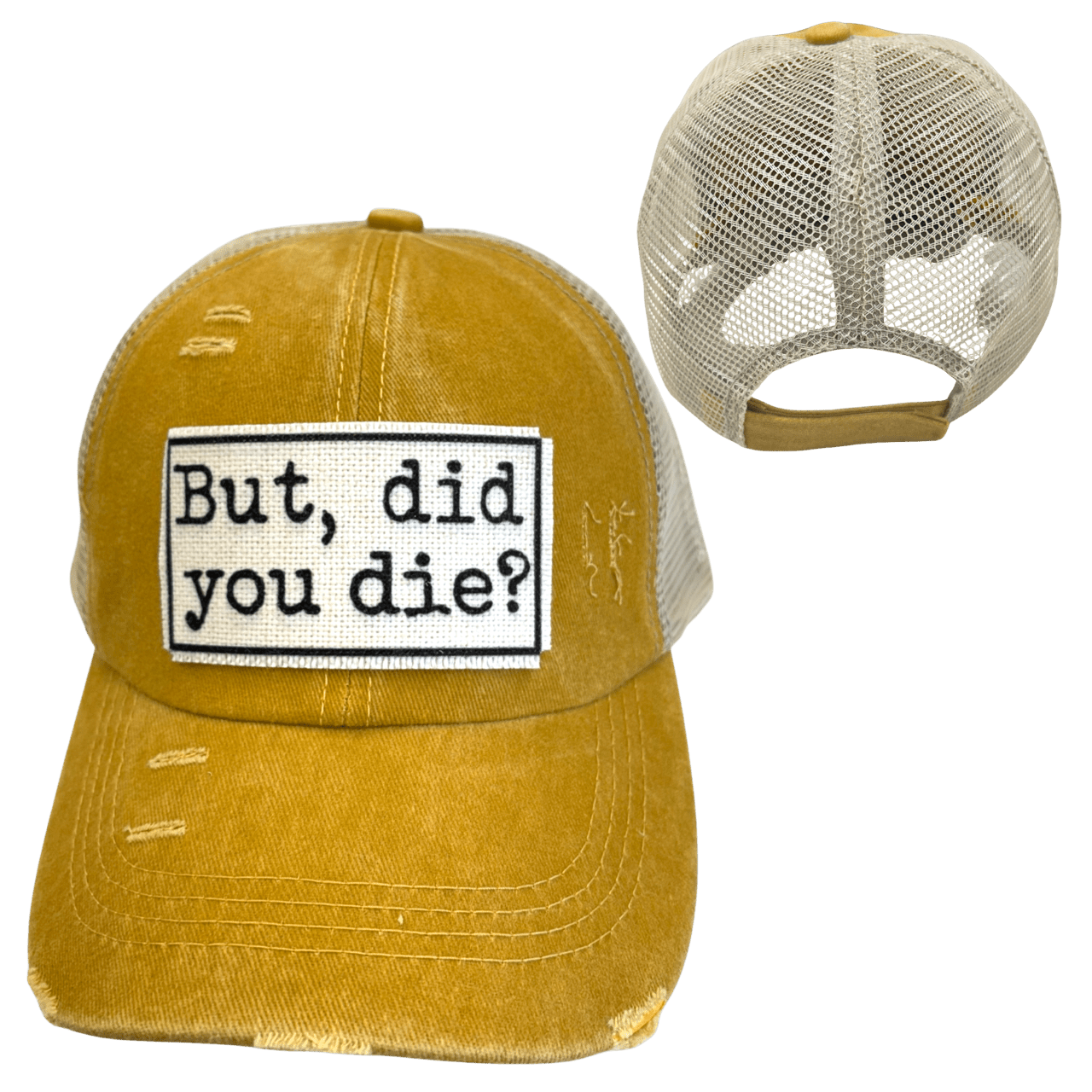 "But Did You Die" Unisex Distressed Cap - Wander Together Outfitters