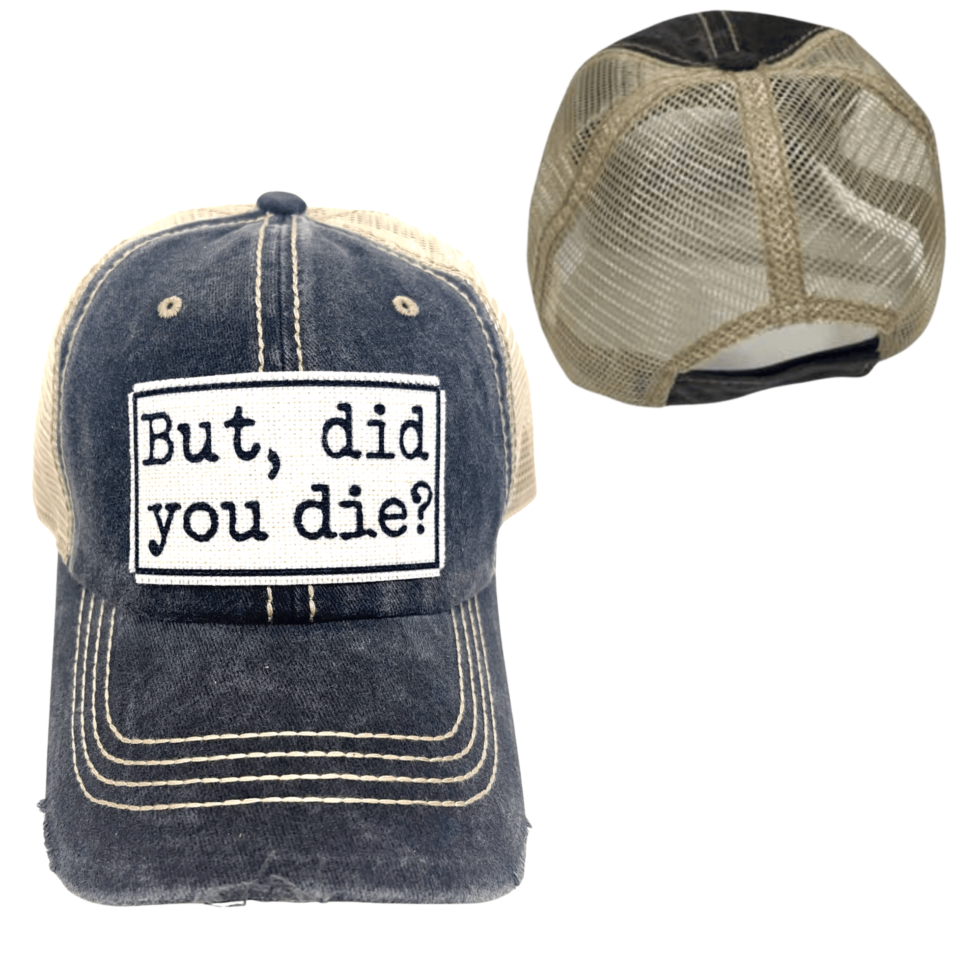 "But Did You Die" Unisex Distressed Cap - Wander Together Outfitters