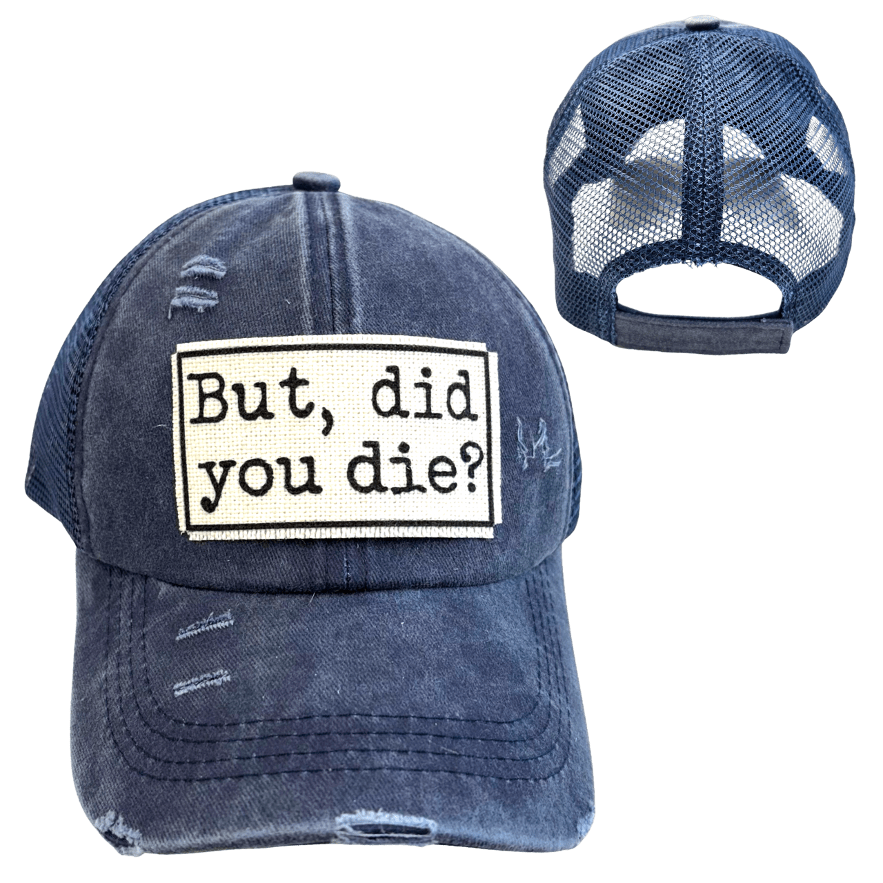 "But Did You Die" Unisex Distressed Cap - Wander Together Outfitters
