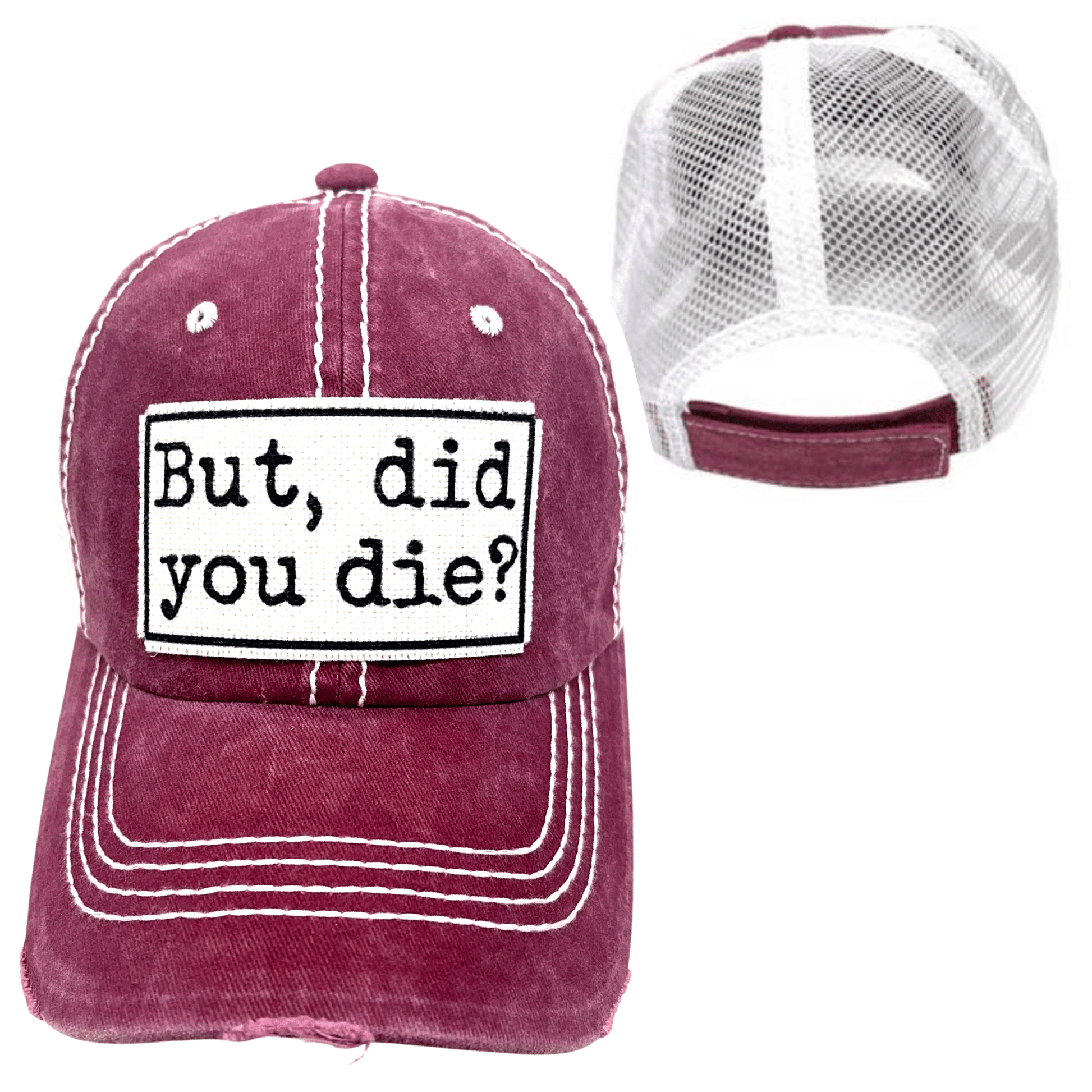 "But Did You Die" Unisex Distressed Cap - Wander Together Outfitters