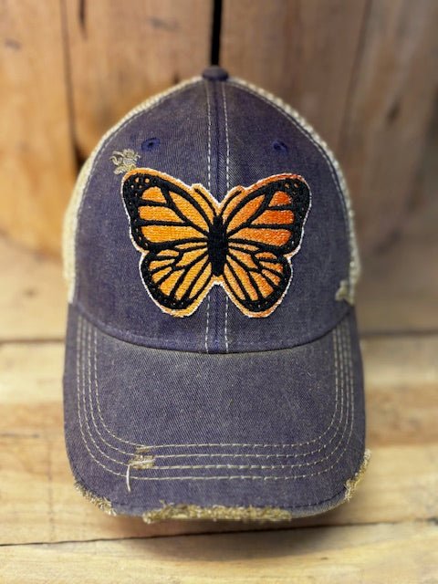 Butterfly Distressed Hat - Wander Together Outfitters