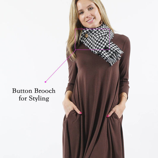 Button Brooch for Blanket Scarves - Wander Together Outfitters