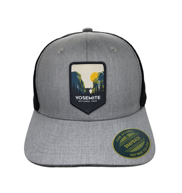 Yosemite Unisex Snapback Mesh Trucker Hat w/ National Park Patch