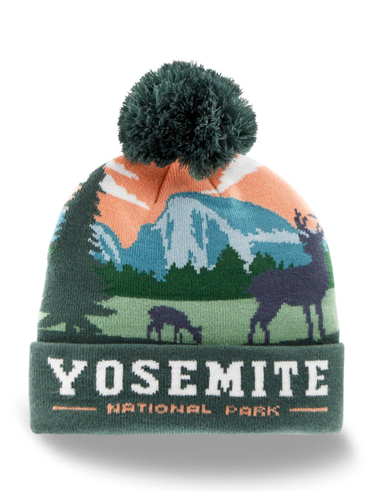 Yosemite National Park Beanie (Deer Mountain Sunset Design)