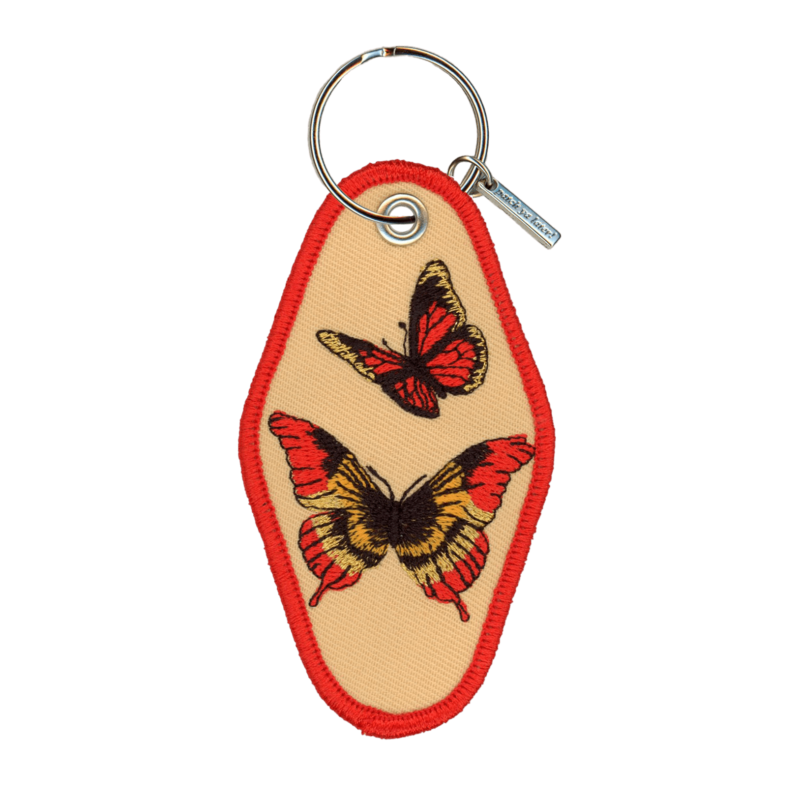 California Embroidered Poppy Keychain (Dual Sided) - Wander Together Outfitters