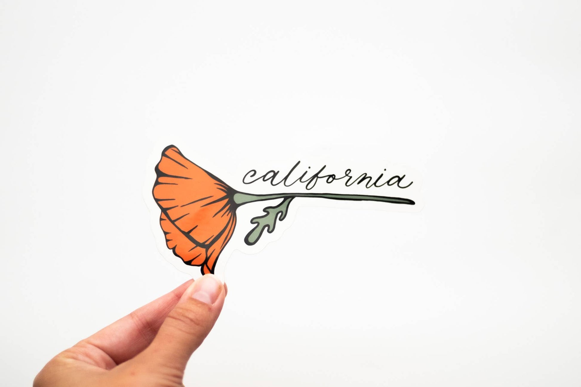 California Golden Blooming Poppy Vinyl Sticker - Wander Together Outfitters