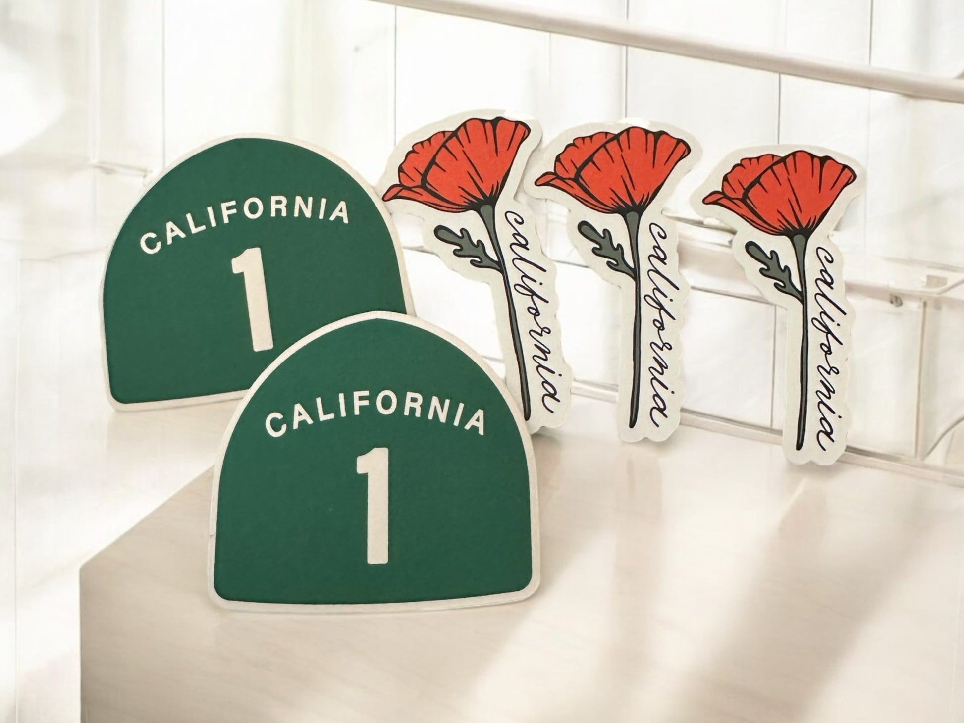 California Golden Blooming Poppy Vinyl Sticker - Wander Together Outfitters