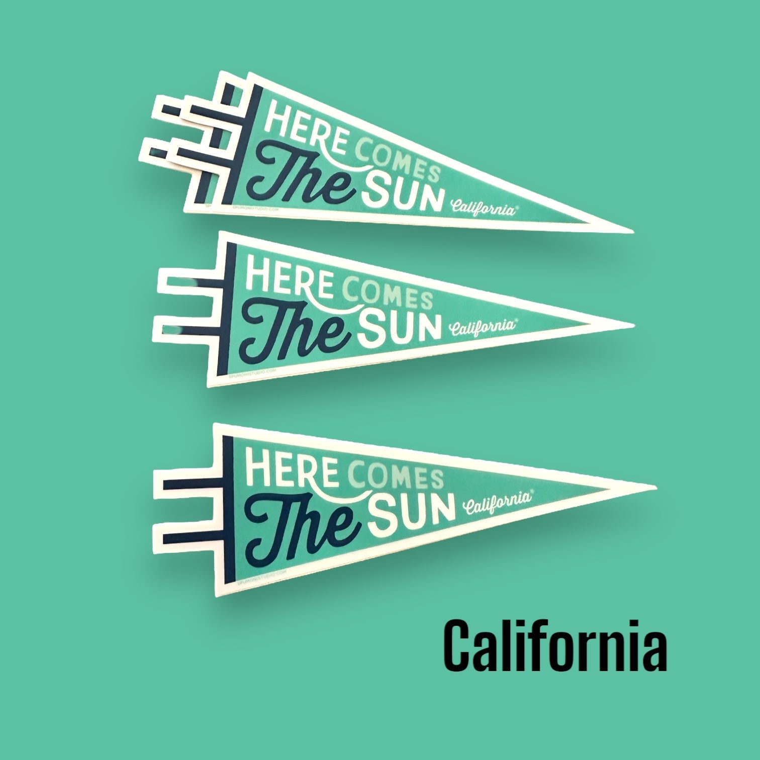 California “Here Comes the Sun” Sticker - Wander Together Outfitters