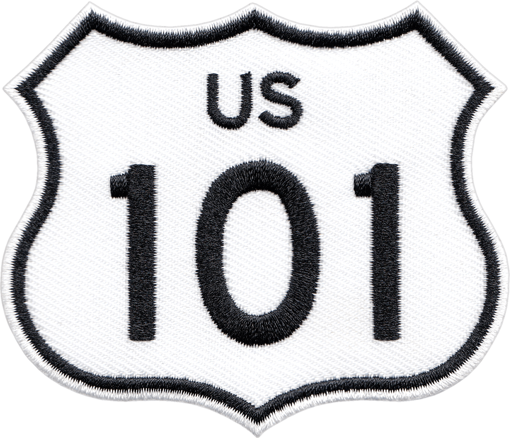 California Highway US 101 Embroidered Iron On Patch - Wander Together Outfitters