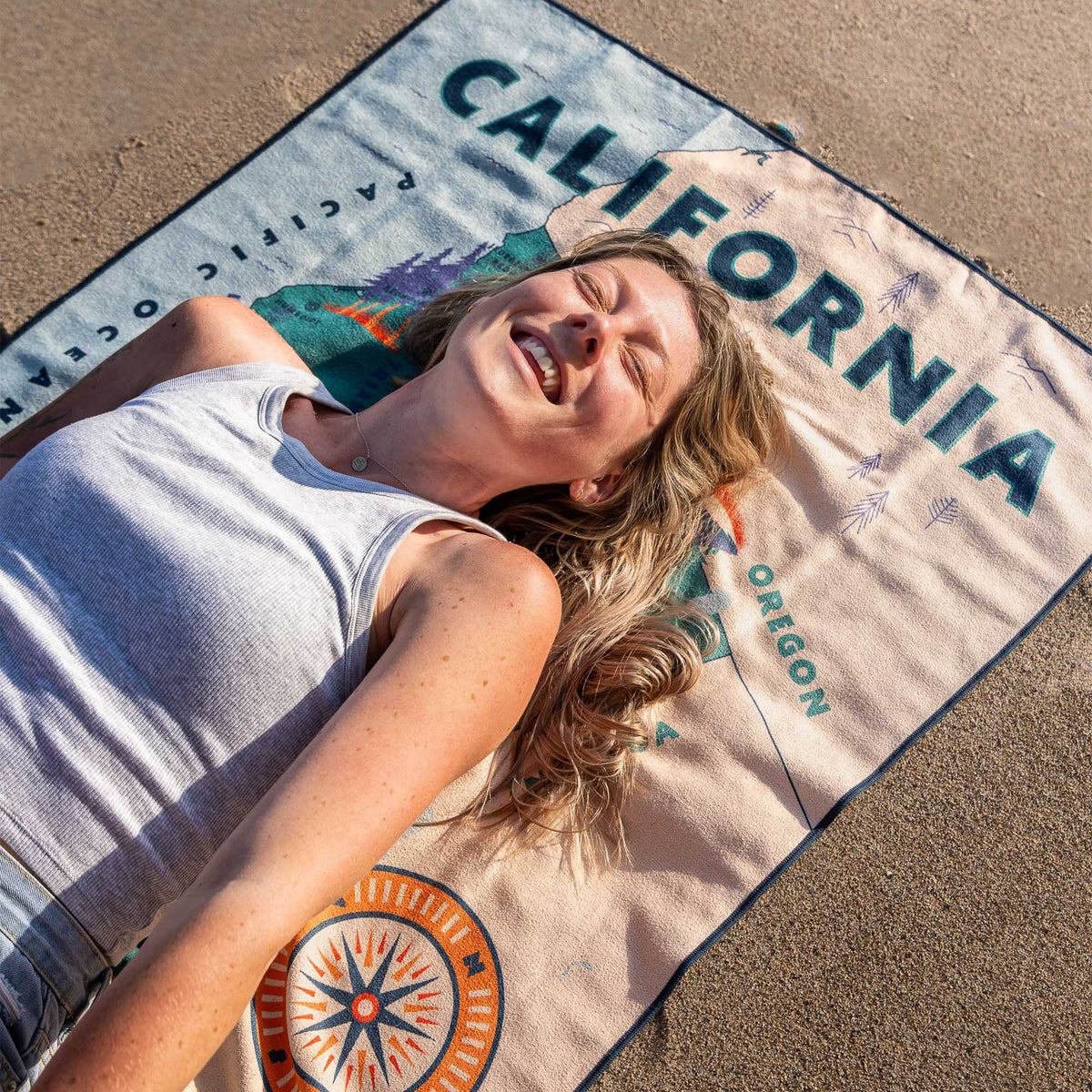 California Map Original Quick Dry Towel - Wander Together Outfitters