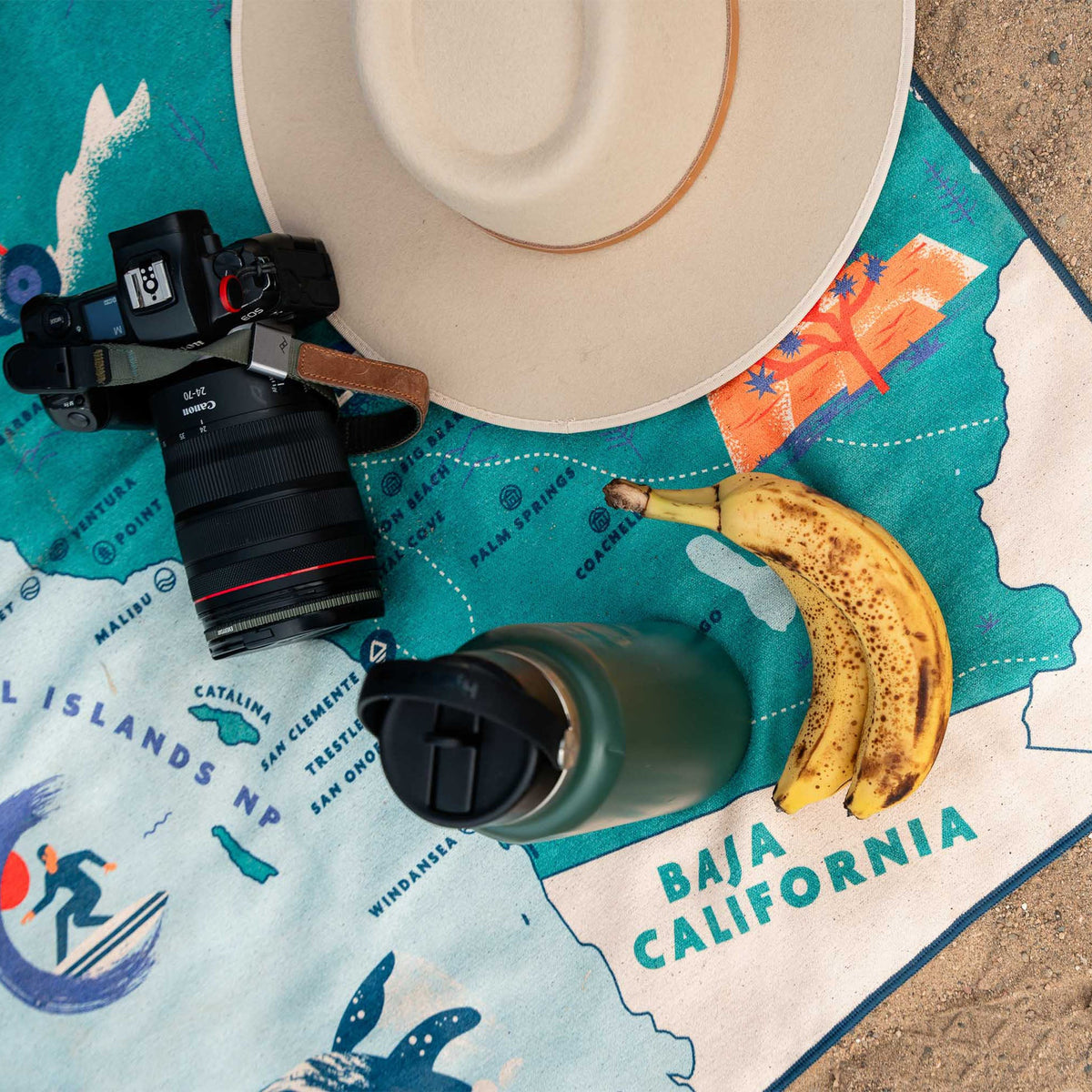 California Map Original Quick Dry Towel - Wander Together Outfitters