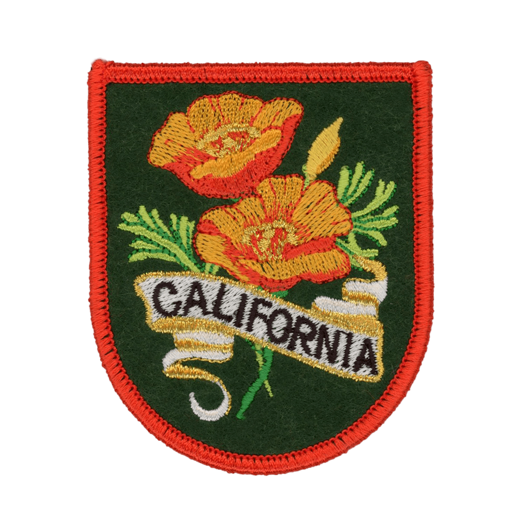 California Poppies Badge Sew or Iron On Patch - Wander Together Outfitters