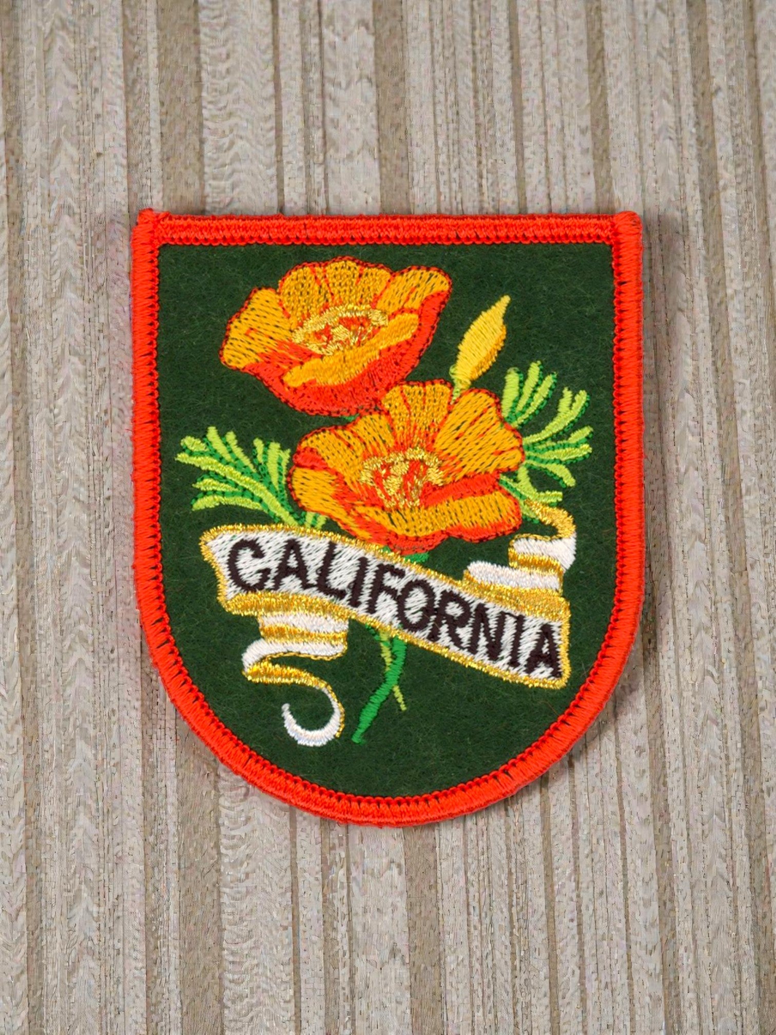 California Poppies Badge Sew or Iron On Patch - Wander Together Outfitters