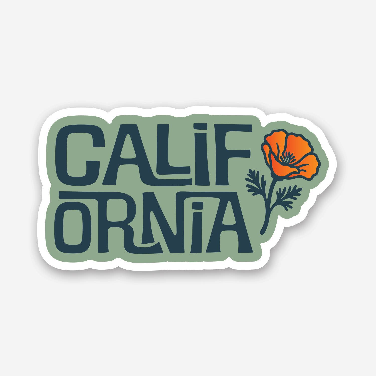 California Poppy Sticker - Wander Together Outfitters