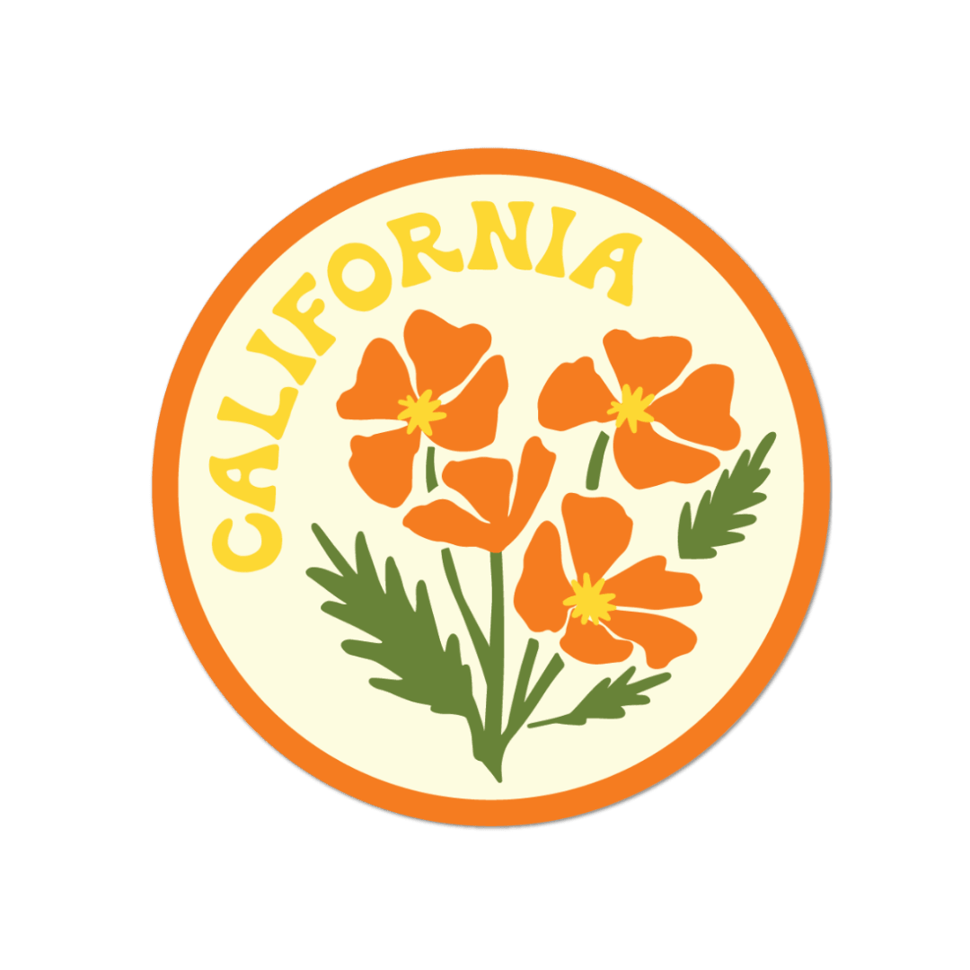 California Poppy Sticker - Wander Together Outfitters