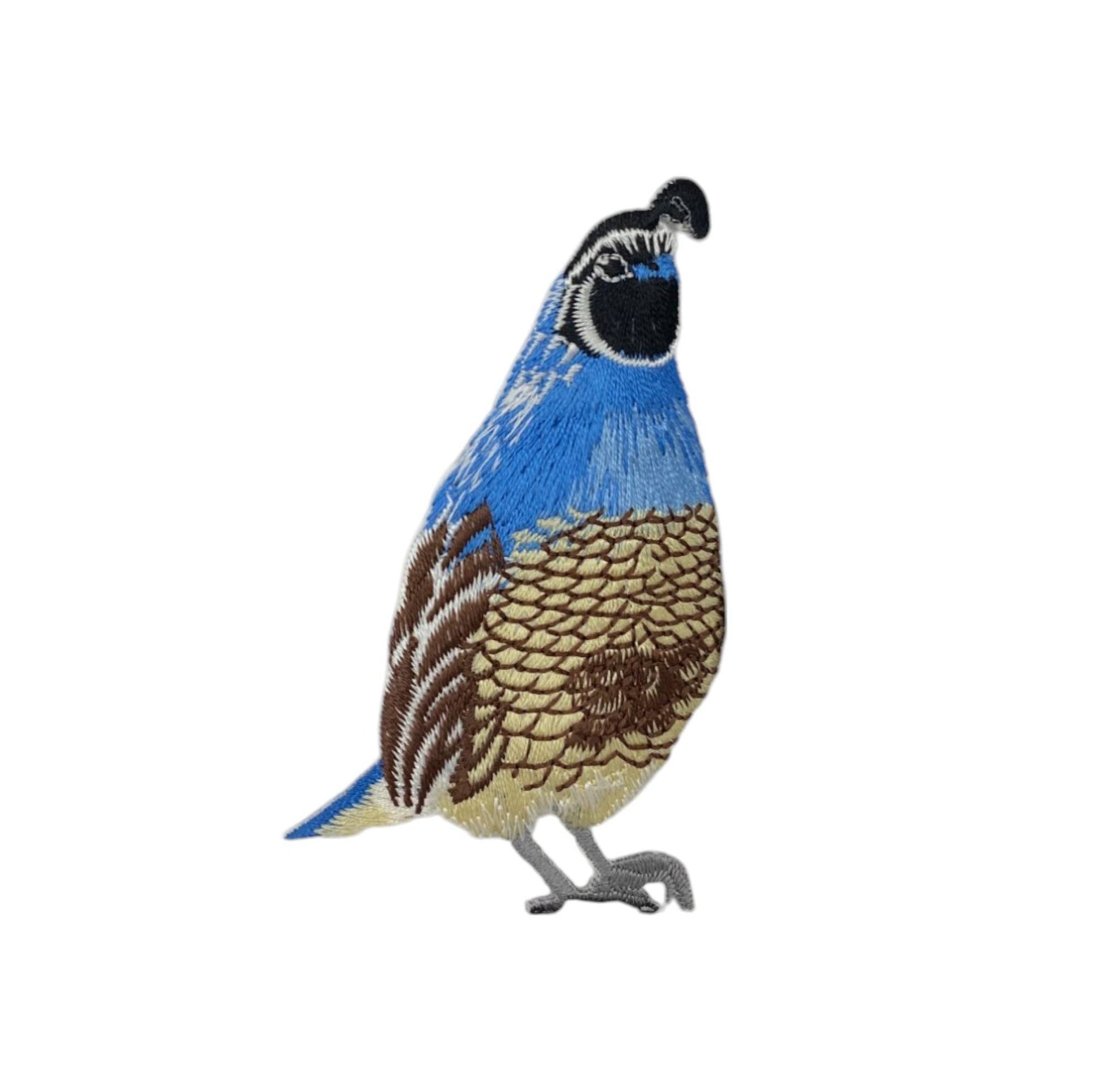 California Quail Embroidered Iron On Patches - Wander Together Outfitters