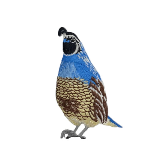 California Quail Embroidered Iron On Patches - Wander Together Outfitters